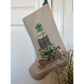 Stocking with green gifts