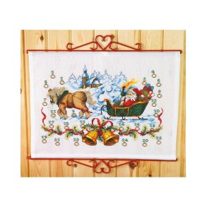 Julemand ved kirke julekalender