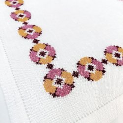 Blomsterserviet - r�d/orange