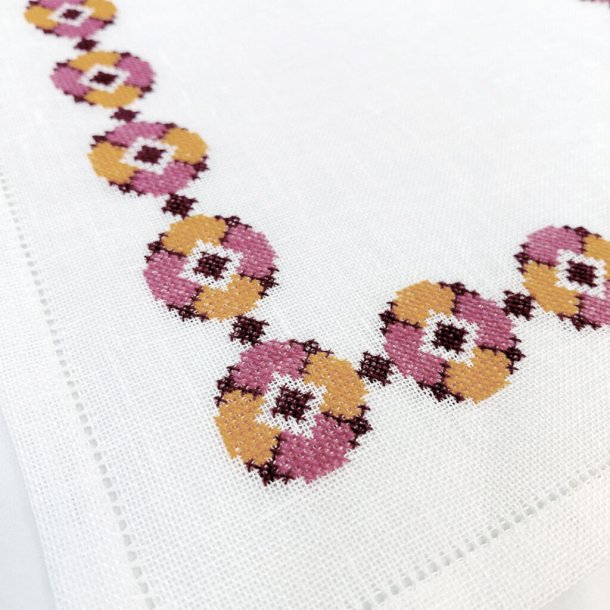 Blomsterserviet - r�d/orange