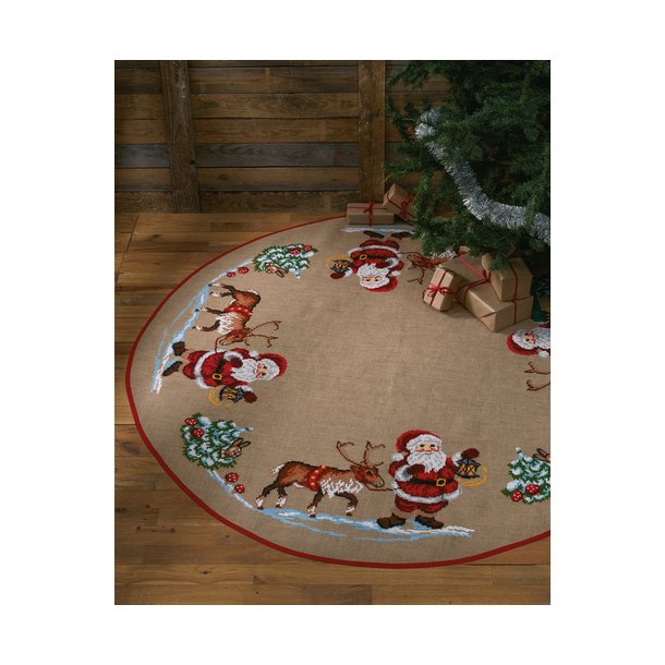 Julemand og rensdyr juletrstppe