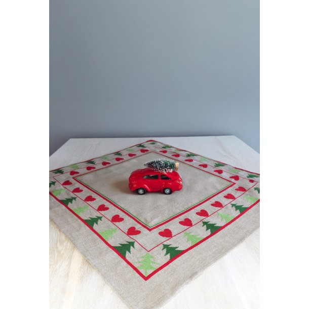 Juletrstppe hjerter og trer