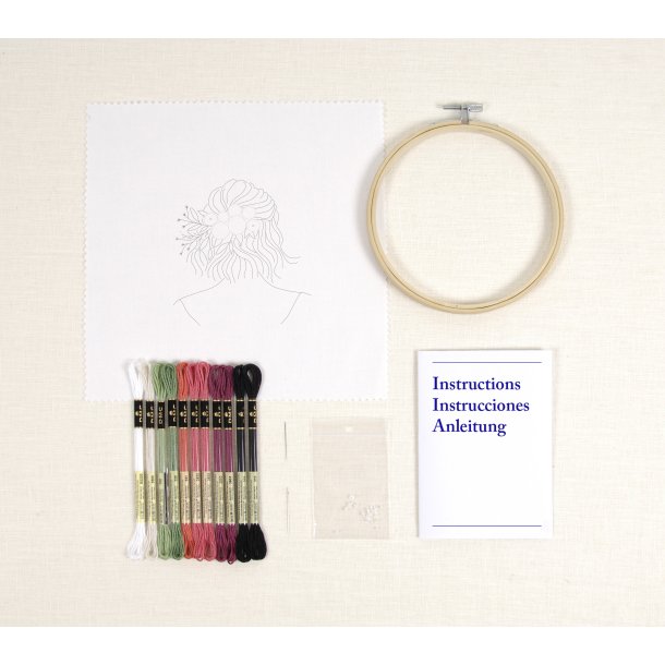 DMC Pige med blomster i hret