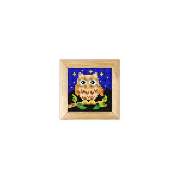 Ugle billede m ramme