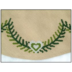 Guirlande hvid og slv juletrstppe