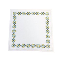 Blomsterserviet - bl�/gr�n