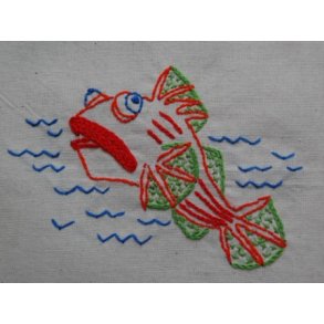Ulk fisk - frit broderi