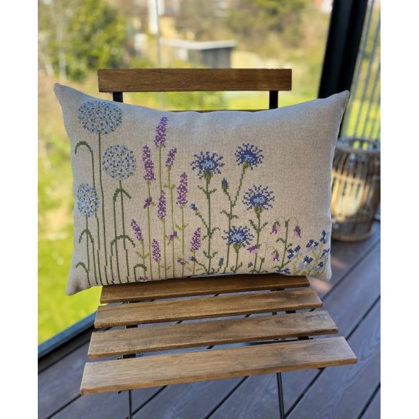 Blue flowers pillow