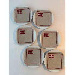 Kun flag melleml�gsservietter