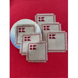 Kun flag melleml�gsservietter