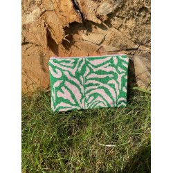 Zebra clutch grn/lyserd