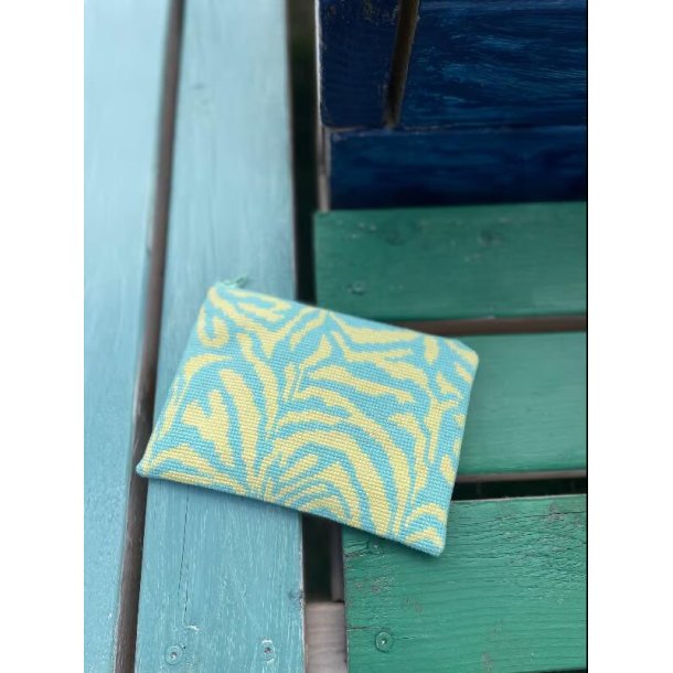 Zebra clutch mint/gul