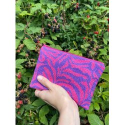 Zebra clutch lilla/pink