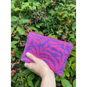 Zebra clutch lilla/pink