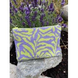 Zebra clutch lime/lilla