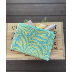 Zebra clutch mint/gul