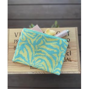 Zebra clutch mint/gul