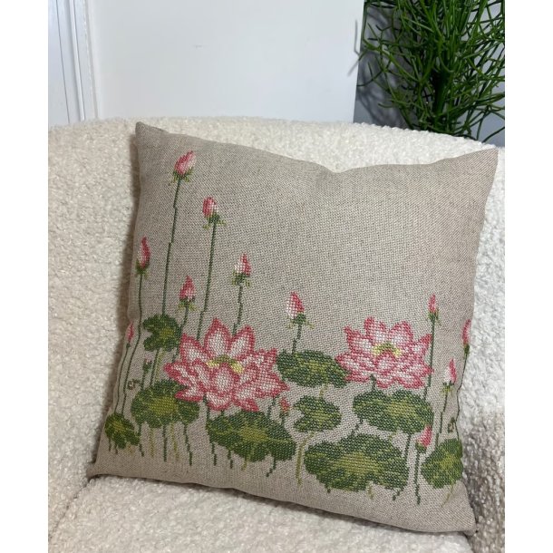 Pink Lotus flowers pillow